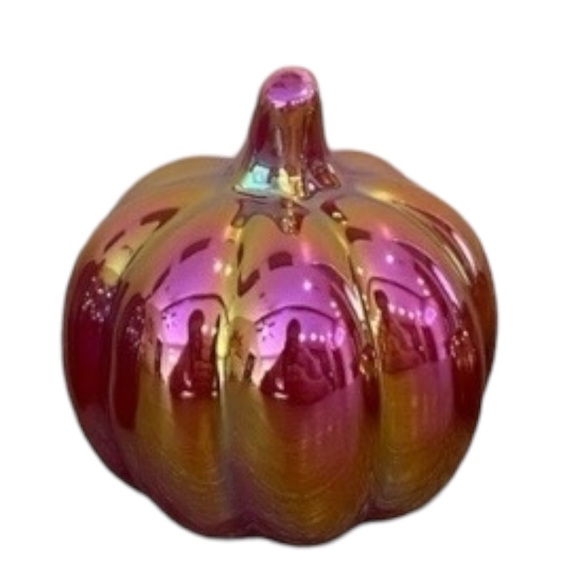 3 Iridescent Target Bullseye Pumpkins - Picture 10 of 14